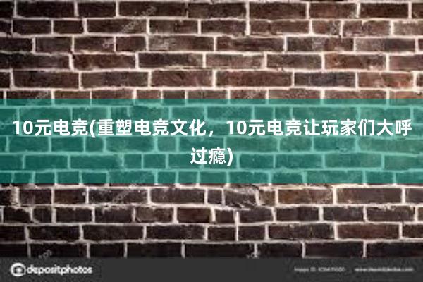 10元电竞(重塑电竞文化，10元电竞让玩家们大呼过瘾)