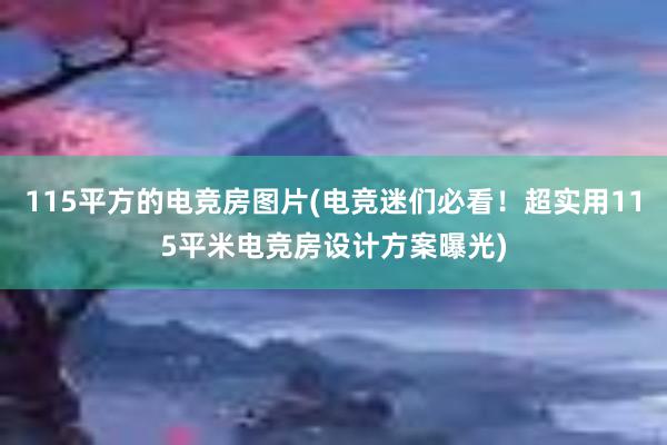 115平方的电竞房图片(电竞迷们必看！超实用115平米电竞房设计方案曝光)