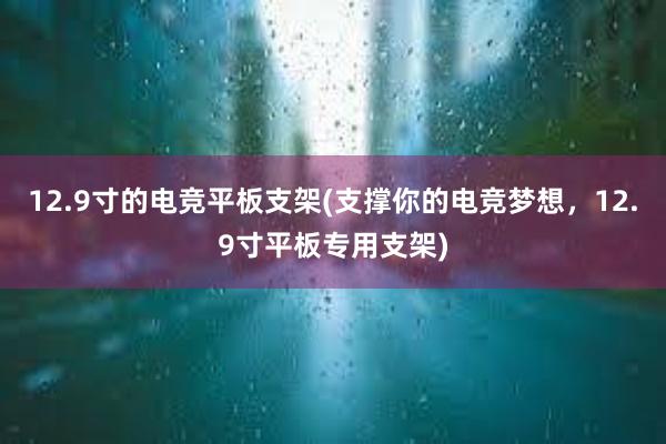 12.9寸的电竞平板支架(支撑你的电竞梦想，12.9寸平板专用支架)