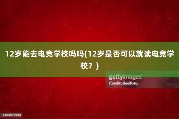 12岁能去电竞学校吗吗(12岁是否可以就读电竞学校？)