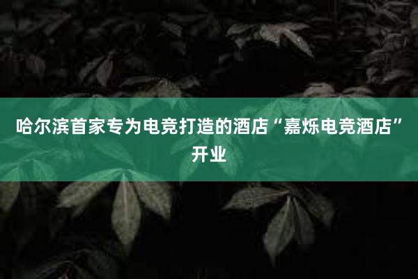 哈尔滨首家专为电竞打造的酒店“嘉烁电竞酒店”开业