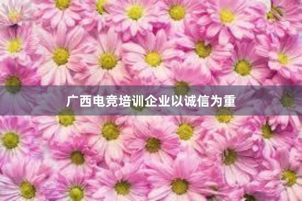 广西电竞培训企业以诚信为重