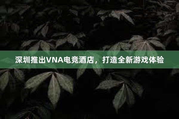 深圳推出VNA电竞酒店，打造全新游戏体验