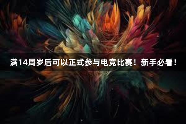 满14周岁后可以正式参与电竞比赛！新手必看！