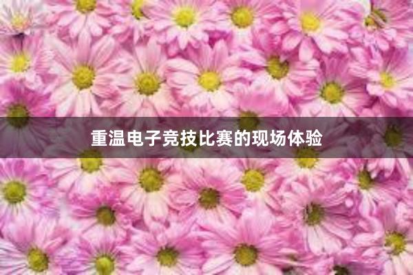 重温电子竞技比赛的现场体验