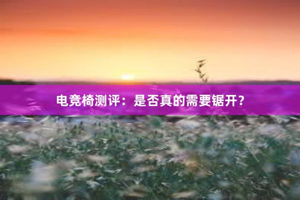 电竞椅测评：是否真的需要锯开？