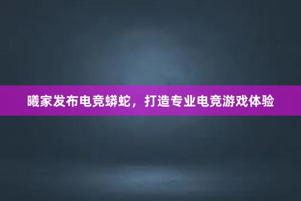 曦家发布电竞蟒蛇，打造专业电竞游戏体验